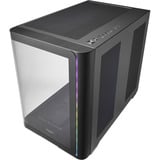 FSP M580-BA bk, Cajas de torre negro, Midi Tower, PC, Negro, ATX, micro ATX, Mini-ITX, Vidrio, SPCC, Juego
