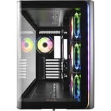 FSP M580-BA bk, Cajas de torre negro, Midi Tower, PC, Negro, ATX, micro ATX, Mini-ITX, Vidrio, SPCC, Juego