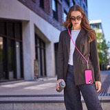 Intenso Cell Phone Charging Lanyard 7991004, Cable rosa neón