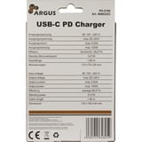 Inter-Tech Cargador Argus PD-2100, cargador USB-C negro