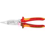 KNIPEX 13 96 200 alicate Alicates de punta fina, Pinzas Alicates de punta fina, Acero, De plástico, Rojo/naranja, 20 cm, 280 g