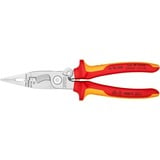 KNIPEX 13 96 200 alicate Alicates de punta fina, Pinzas Alicates de punta fina, Acero, De plástico, Rojo/naranja, 20 cm, 280 g