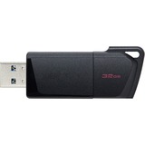 Kingston DataTraveler Exodia M unidad flash USB 32 GB USB tipo A 3.2 Gen 1 (3.1 Gen 1) Negro, Lápiz USB negro, 32 GB, USB tipo A, 3.2 Gen 1 (3.1 Gen 1), Deslizar, 10 g, Negro