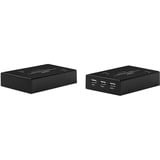 Lindy Extensor KVM de fibra óptica DisplayPort 1.2 y USB 300m, Extensión DisplayPort negro
