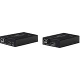 Lindy Extensor KVM de fibra óptica DisplayPort 1.2 y USB 300m, Extensión DisplayPort negro