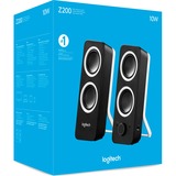 Logitech Z200 Negro Alámbrico 5 W, Altavoces de PC negro, 2.0 canales, Alámbrico, 5 W, 120 - 20000 Hz, Negro