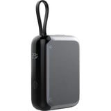 Nevox POWERBANK 10000mAh, cable USB-C integrado, Banco de potencia gris