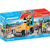 PLAYMOBIL Action Heroes Obra vial, Juegos de construcción 