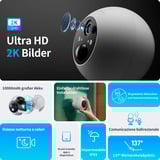 SwitchBot Outdoor Spotlight Cam 2K, Cámara de vigilancia blanco