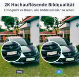 SwitchBot Outdoor Spotlight Cam 2K, Cámara de vigilancia blanco