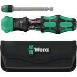 Wera Kraftform Kompakt 20 RA-R con bolsa, Conjuntos de bits negro/Verde