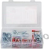 fischer Profi-Box DuoPower + gancho, Pasador gris claro/Rojo