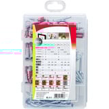 fischer Profi-Box DuoPower + gancho, Pasador gris claro/Rojo