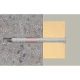 fischer Taco de vástago largo DuoXpand 8x100 T, Pasador gris claro/Rojo