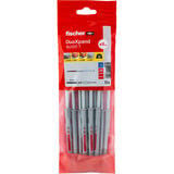 fischer Taco de vástago largo DuoXpand 8x100 T, Pasador gris claro/Rojo