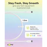 goobay Cable de silicona USB 2.0 turquesa, conector USB-C > conector USB-C turquesa