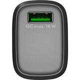 goobay Cargador rápido USB-A QC (18 W) negro
