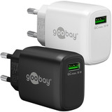 goobay Cargador rápido USB-A QC (18 W) negro