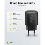 goobay Cargador rápido USB-A QC (18 W) negro