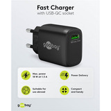 goobay Cargador rápido USB-A QC (18 W) negro