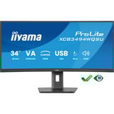 iiyama ProLite XCB3494WQSU-B1 pantalla para PC 86,4 cm (34") 3440 x 1440 Pixeles UltraWide Quad HD LED Negro, Monitor LED negro (mate), 86,4 cm (34"), 3440 x 1440 Pixeles, UltraWide Quad HD, LED, 0,4 ms, Negro