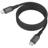 Ansmann Cable de silicona USB-C a USB-C negro