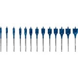 Bosch 2 608 900 336 broca Broca de punta 13 pieza(s), Conjuntos de brocas Taladro, Broca de punta, Madera blanda, Azul, Gris, 345 mm, 300 mm