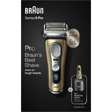 Braun Series 9 9469cc Wet&Dry Máquina de afeitar de láminas Recortadora Negro, Oro dorado/Plateado, Máquina de afeitar de láminas, Botones, Negro, Oro, Carga, Batería, Ión de litio
