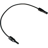  Cable de extensión solar 6mm², enchufe - toma 1 metro, 0%, Cable alargador negro