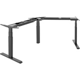Digitus Bastidor de mesa de altura regulable eléctricamente, diseño angular de 120°, Soporte negro, diseño angular de 120°, 159 kg, Eléctrico, 38 mm/s, Con forma de Y, 3 pata(s), Negro