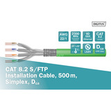 Digitus Cable de instalación profesional Cat.8.2 S/FTP simplex, Dca verde