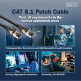 Digitus Cable de parche Cat 8.1 S-FTP 5 metros negro