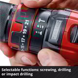 EINHELL TE-CD 18/44 Li-i, 4514287, Martillo atornillador negro/Rojo