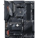 GIGABYTE B550 AORUS ELITE AX V2 Placa base - Procesadores AMD Ryzen 5000, VRM de 12+2 fases, hasta 4733 MHz DDR4, 1xPCIe 4.0 + 1xPCIe 3.0 M.2, Wi-Fi 6E, LAN 2.5GbE, USB 3.2 Gen 2 gris oscuro, VRM de 12+2 fases, hasta 4733 MHz DDR4, 1xPCIe 4.0 + 1xPCIe 3.0 M.2, Wi-Fi 6E, LAN 2.5GbE, USB 3.2 Gen 2, AMD, Zócalo AM4, AMD Ryzen 3000 Series, AMD Ryzen 4000 Series, AMD Ryzen 5000 Series, Zócalo AM4, DDR4-SDRAM, 128 GB