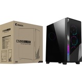 GIGABYTE GB-AC500G ST carcasa de ordenador Midi Tower Negro, Cajas de torre negro, Midi Tower, PC, Negro, ATX, EATX, micro ATX, Mini-ITX, Vidrio, Plástico, Acero, Juego