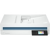 HP ScanJet Pro N4600 fnw1 Escáner de cama plana 1200 x 1200 DPI A5 Blanco, Escáner plano blanco, 216 x 356 mm, 1200 x 1200 DPI, 40 ppm, 40 ppm, 80 ipm, 80 ipm