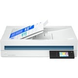 HP ScanJet Pro N4600 fnw1 Escáner de cama plana 1200 x 1200 DPI A5 Blanco, Escáner plano blanco, 216 x 356 mm, 1200 x 1200 DPI, 40 ppm, 40 ppm, 80 ipm, 80 ipm