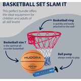 HUDORA Basketball Set Slam It, Cesta de baloncesto 