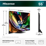 Hisense 55UR8DS RGB MiniLED, Televisor LED negro/Gris oscuro
