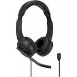 Kensington Auriculares supraaurales USB-C H1000, Auriculares con micrófono negro, Alámbrico, Llamadas/Música, 20 - 20000 Hz, 190 g, Auriculares, Negro