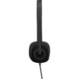 Logitech H150 Auriculares Alámbrico Diadema Oficina/Centro de llamadas Negro, Auriculares con micrófono negro, Alámbrico, Oficina/Centro de llamadas, 20 - 20000 Hz, 80 g, Auriculares, Negro