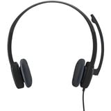 Logitech H151 Auriculares Alámbrico Diadema Oficina/Centro de llamadas Negro, Auriculares con micrófono negro, Alámbrico, Oficina/Centro de llamadas, 20 - 20000 Hz, 80 g, Auriculares, Negro