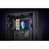 Thermaltake UX 210 ARGB Procesador Enfriador 12 cm Negro, Blanco, Disipador de CPU Enfriador, 12 cm, 600 RPM, 2000 RPM, 34,3 dB, 72,3 cfm