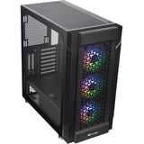 Thermaltake Versa T27 TG ARGB Midi Tower Negro, Cajas de torre negro, Midi Tower, PC, Negro, ATX, EATX, micro ATX, Mini-ITX, SPCC, Juego