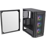 Thermaltake Versa T27 TG ARGB Midi Tower Negro, Cajas de torre negro, Midi Tower, PC, Negro, ATX, EATX, micro ATX, Mini-ITX, SPCC, Juego