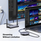 UGREEN CM586 HDMI 1x HDMI + 1x VGA, Alargador de HDMI plateado, HDMI, 1x HDMI + 1x VGA, 3840 x 2160 Pixeles, Gris, 4K Ultra HD, 50 m