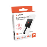 Verbatim SnapBack Ultra Slim SSD 512 GB, Unidad de estado sólido negro, 512 GB, USB Tipo C, USB 3.2 Gen 2x2, 2050 MB/s, 20 Gbit/s, Negro