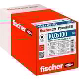 fischer Tornillo para madera PowerFull II 10,0x100 cabeza avellanada TX VG 