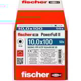 fischer Tornillo para madera PowerFull II 10,0x100 cabeza avellanada TX VG 