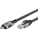 goobay Cable Ethernet USB-C 3.2 Gen2 conector > conector RJ-45, Adaptador de red negro/Plateado